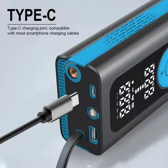 Car Tire Wireless 150psi Air Compressor with Power Bank Electric Digital Display Cordless Portable Car Tyre Inflator Air Pump 