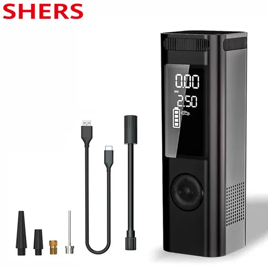 Digital Portable Cordless Rechargeable Bicycle Electric Air Pump 