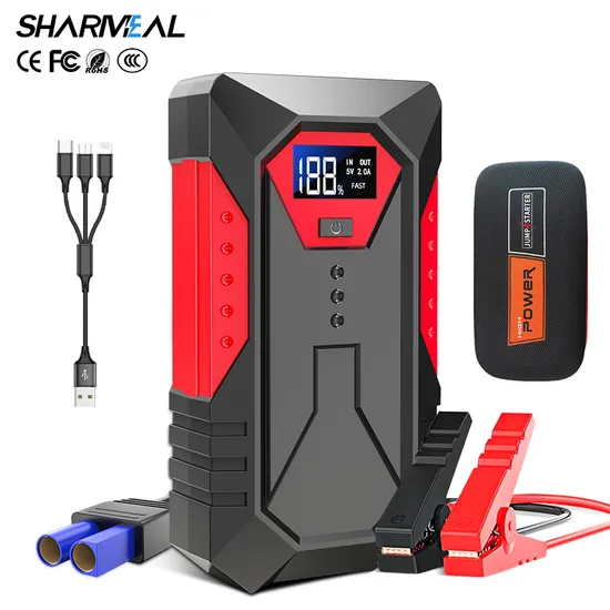 12V Portable Auto Booster Jump Starter with Highrate Large Capacity Battery 