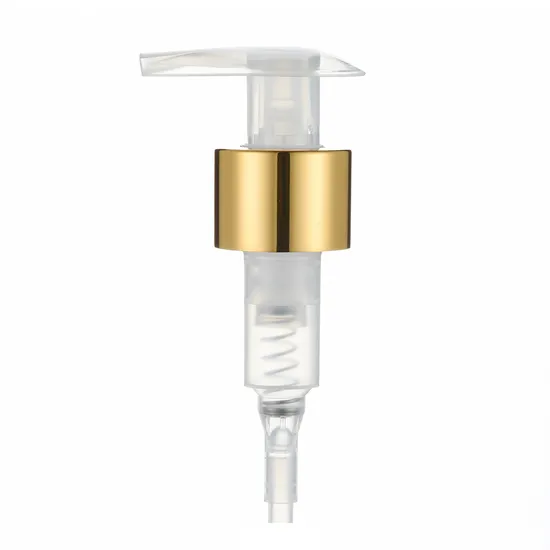 Cosmetic Packaging Aluminium Plastic Gold Sprayer Pump Lotion Pump 
